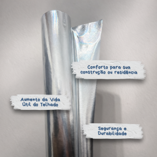 Manta Térmica Foil Subcobertura Dupla Face TNT 50 m² + Fita Grátis